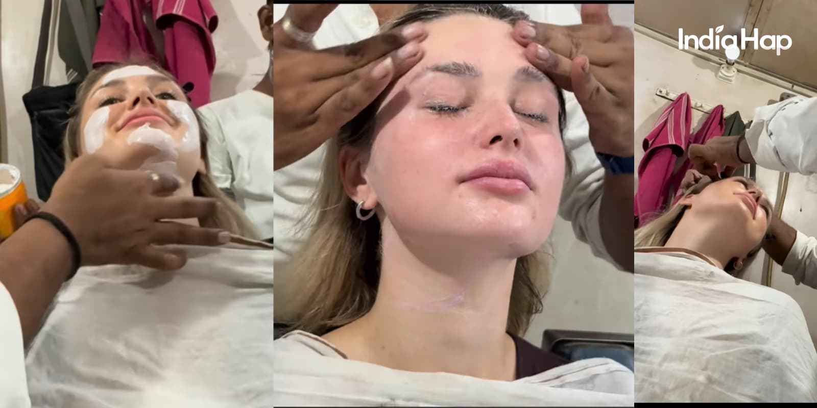 दिल्ली के Men's Salon में रूसी महिला ने कराया Face Massage, ₹95 में मिला यादगार अनुभव
